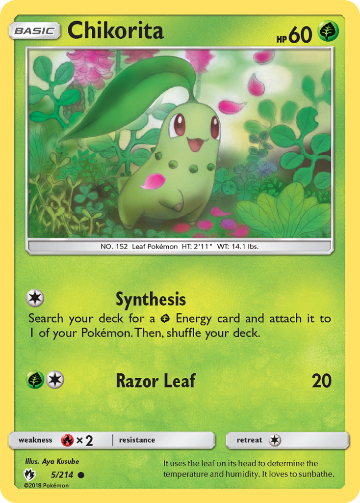 Chikorita (5/214) [Sun & Moon: Lost Thunder] | Mega City Incorporated