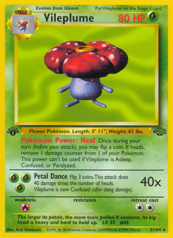 Vileplume (31/64) [Jungle 1st Edition] | Mega City Incorporated