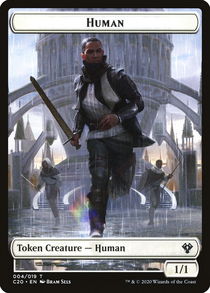 Human // Treasure Double-sided Token [Commander 2020 Tokens] | Mega City Incorporated