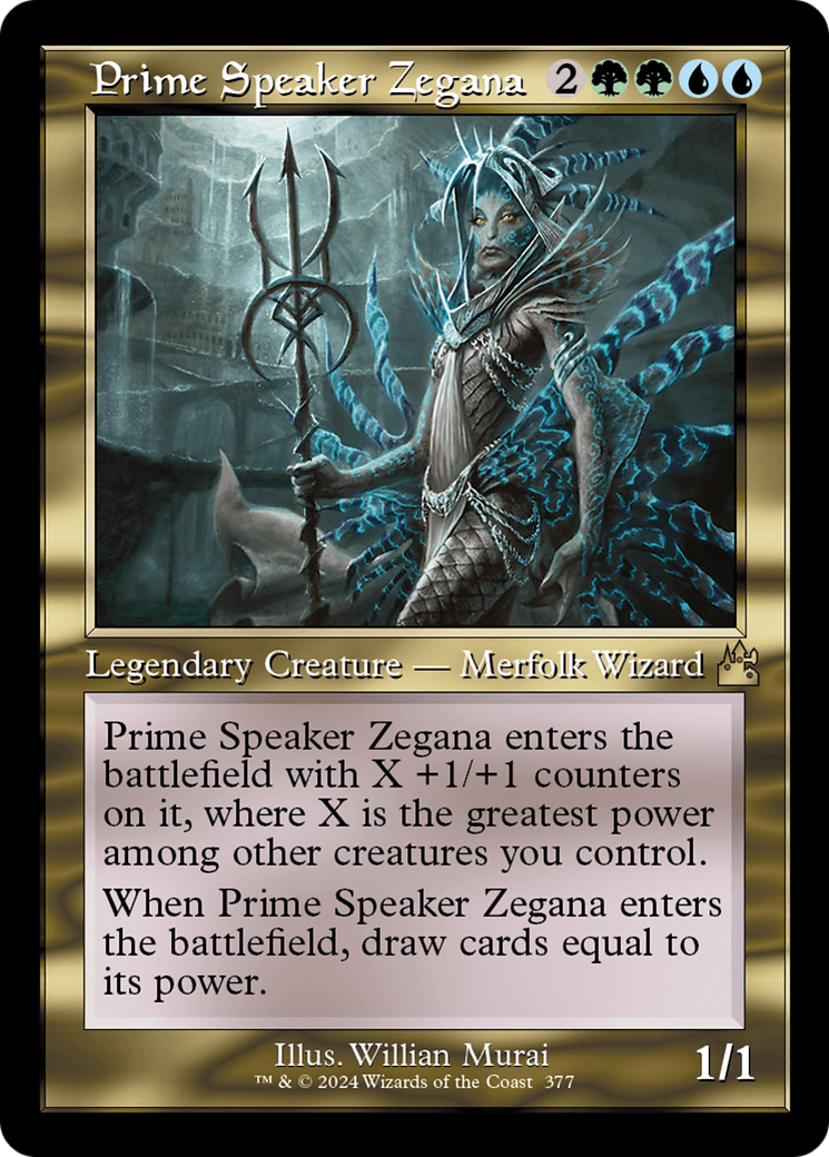 Prime Speaker Zegana (Retro Frame) [Ravnica Remastered] | Mega City Incorporated