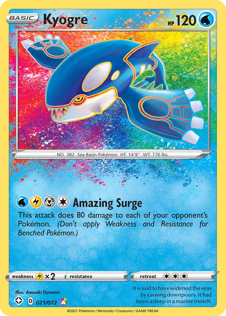 Kyogre (021/072) [Sword & Shield: Shining Fates] | Mega City Incorporated