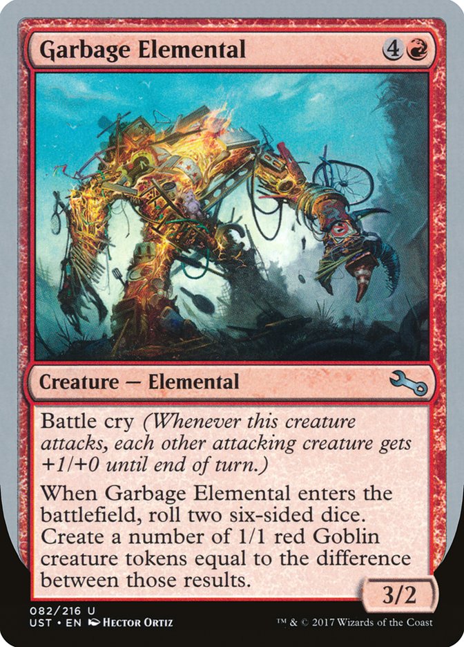 Garbage Elemental (3/2 Creature) [Unstable] | Mega City Incorporated