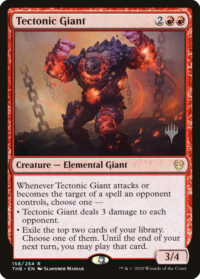 Tectonic Giant (Promo Pack) [Theros Beyond Death Promos] | Mega City Incorporated