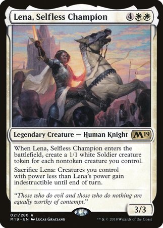 Lena, Selfless Champion [Core Set 2019] | Mega City Incorporated