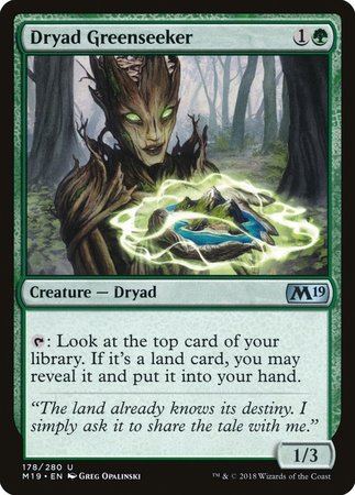 Dryad Greenseeker [Core Set 2019] | Mega City Incorporated