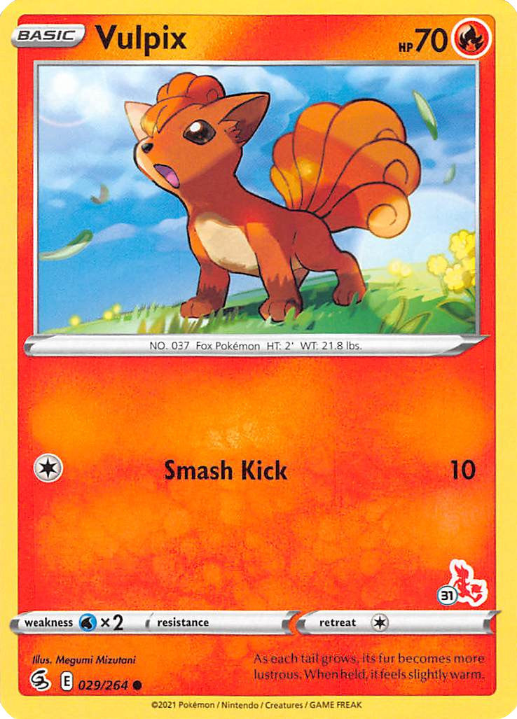 Vulpix (029/264) (Cinderace Stamp #31) [Battle Academy 2022] | Mega City Incorporated