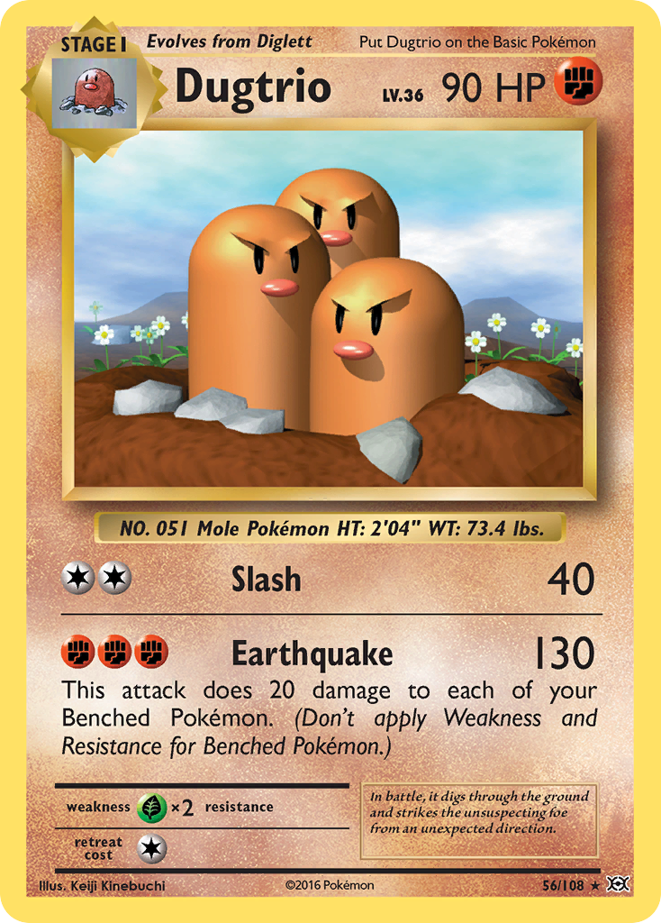 Dugtrio (56/108) [XY: Evolutions] | Mega City Incorporated