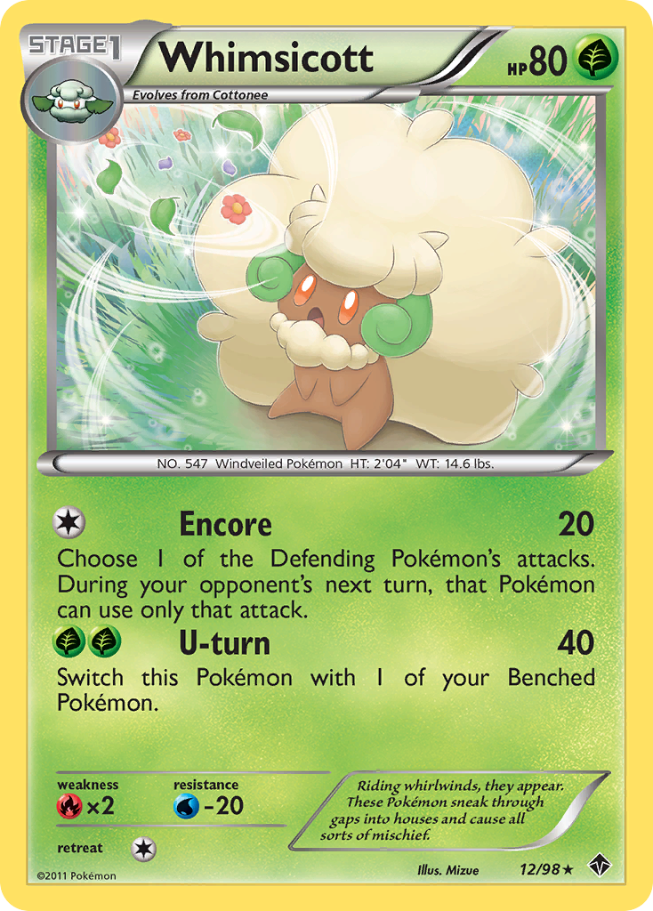 Whimsicott (12/98) [Black & White: Emerging Powers] | Mega City Incorporated