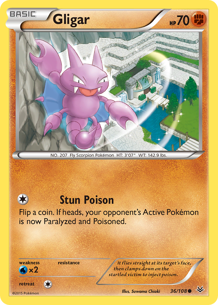 Gligar (36/108) [XY: Roaring Skies] | Mega City Incorporated