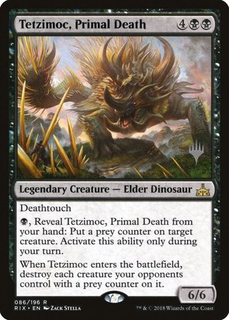 Tetzimoc, Primal Death [Rivals of Ixalan Promos] | Mega City Incorporated