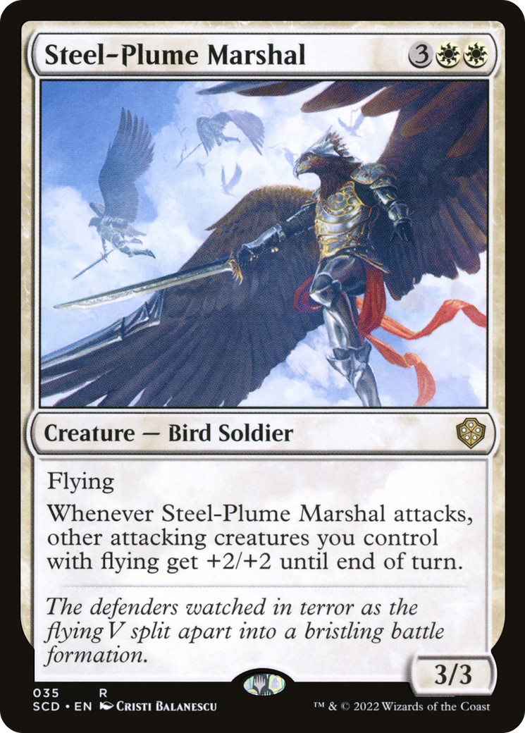 Steel-Plume Marshal [Starter Commander Decks] | Mega City Incorporated