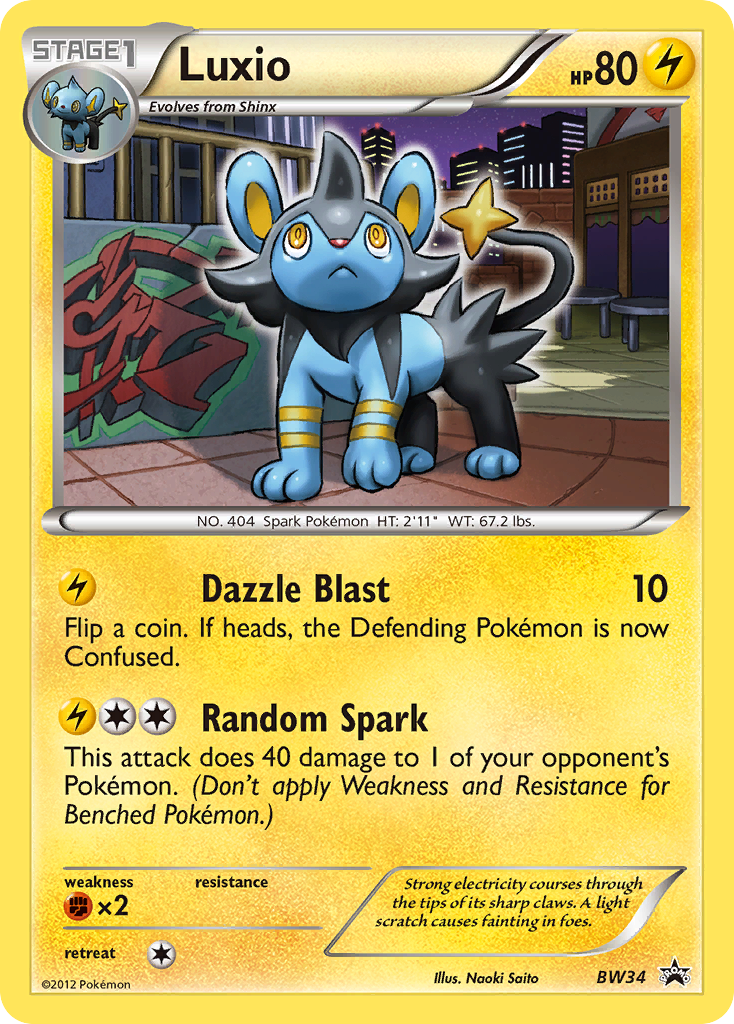 Luxio (BW34) [Black & White: Black Star Promos] | Mega City Incorporated