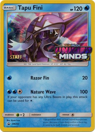 Tapu Fini (SM203) (Staff Prerelease Promo) [Sun & Moon: Black Star Promos] | Mega City Incorporated