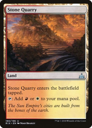 Stone Quarry [Rivals of Ixalan] | Mega City Incorporated