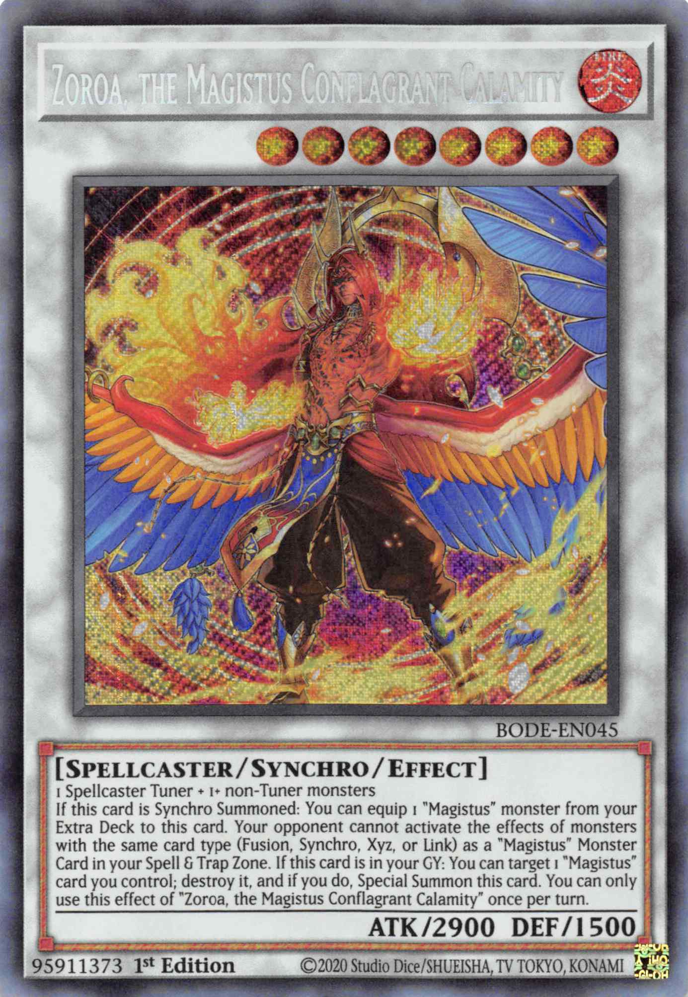 Zoroa, the Magistus Conflagrant Calamity [BODE-EN045] Secret Rare | Mega City Incorporated