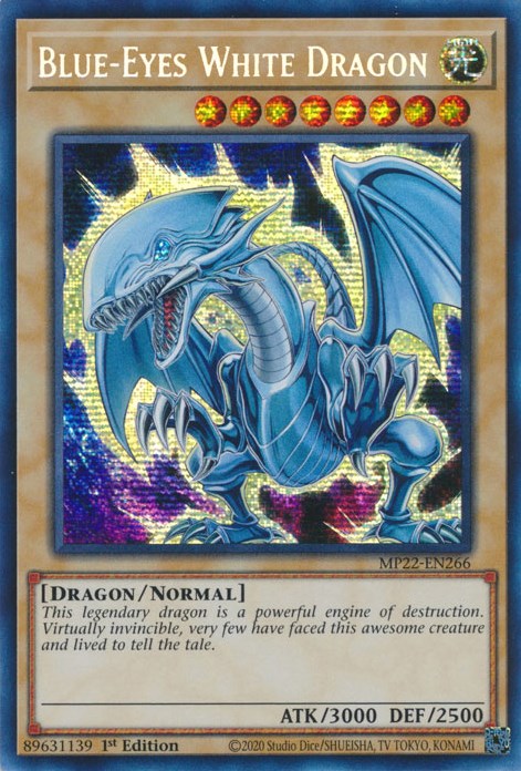 Blue-Eyes White Dragon [MP22-EN266] Prismatic Secret Rare | Mega City Incorporated