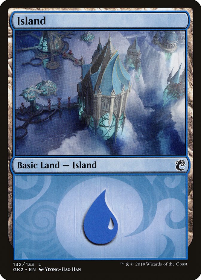 Island (132) [Ravnica Allegiance Guild Kit] | Mega City Incorporated