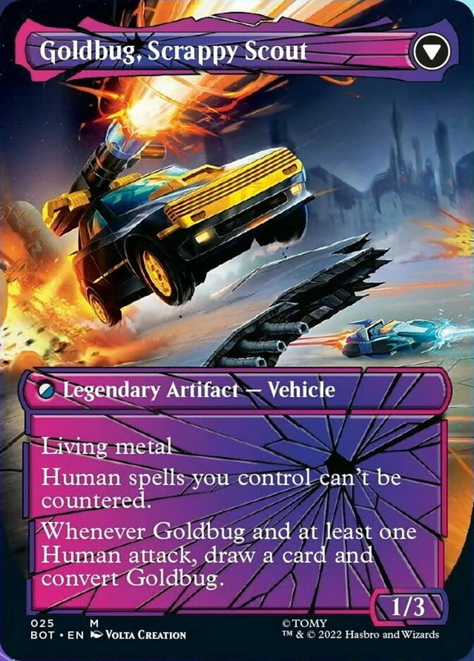 Goldbug, Humanity's Ally // Goldbug, Scrappy Scout (Shattered Glass) [Universes Beyond: Transformers] | Mega City Incorporated