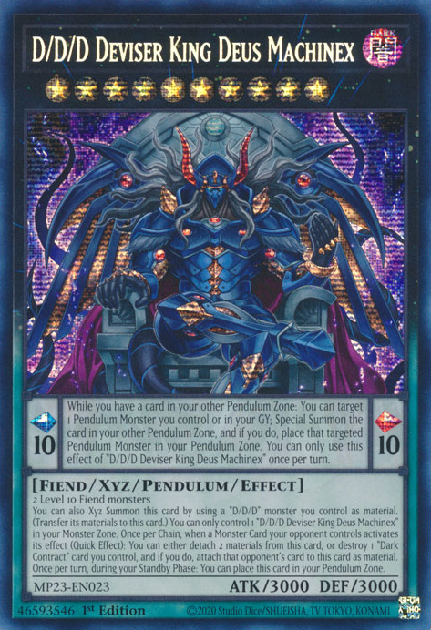 D/D/D Deviser King Deus Machinex [MP23-EN023] Prismatic Secret Rare | Mega City Incorporated