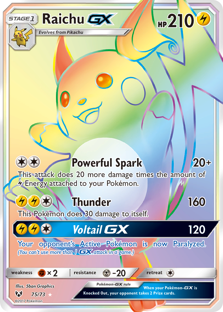 Raichu GX (75/73) [Sun & Moon: Shining Legends] | Mega City Incorporated