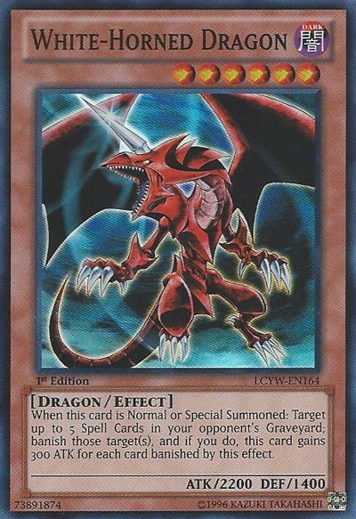 White-Horned Dragon (Redemption Replacement) [MDP2-EN006K] Rare | Mega City Incorporated