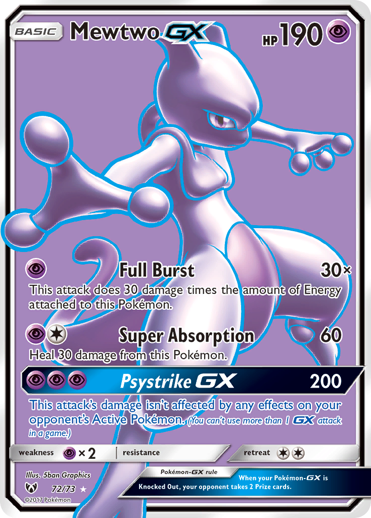 Mewtwo GX (72/73) [Sun & Moon: Shining Legends] | Mega City Incorporated