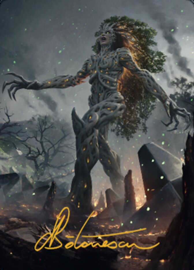 Titania, Gaea Incarnate Art Card (Gold-Stamped Signature) [The Brothers' War Art Series] | Mega City Incorporated