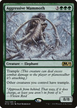 Aggressive Mammoth [Core Set 2019] | Mega City Incorporated