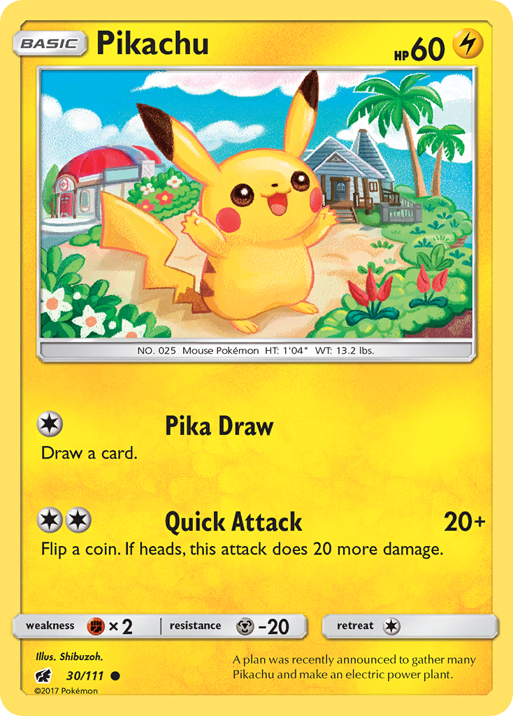 Pikachu (30/111) [Sun & Moon: Crimson Invasion] | Mega City Incorporated