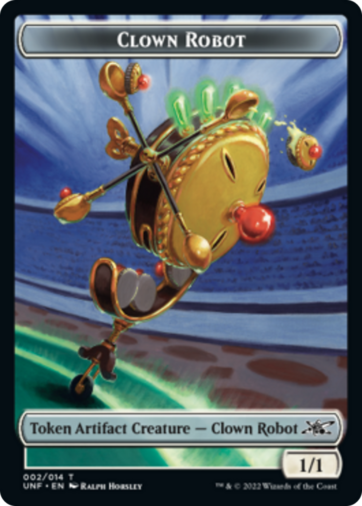 Clown Robot (002) // Treasure (012) Double-sided Token [Unfinity Tokens] | Mega City Incorporated