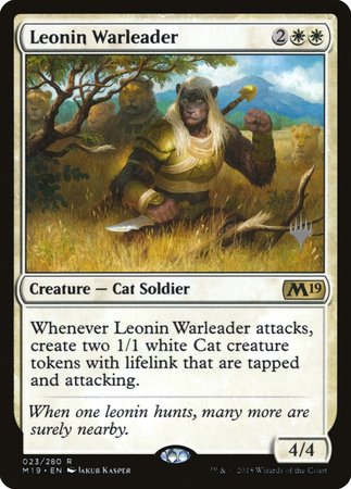 Leonin Warleader [Core Set 2019 Promos] | Mega City Incorporated