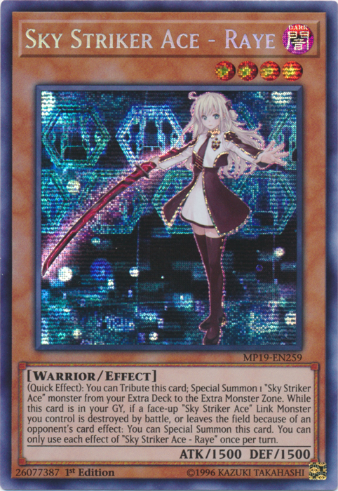 Sky Striker Ace - Raye [MP19-EN259] Prismatic Secret Rare | Mega City Incorporated