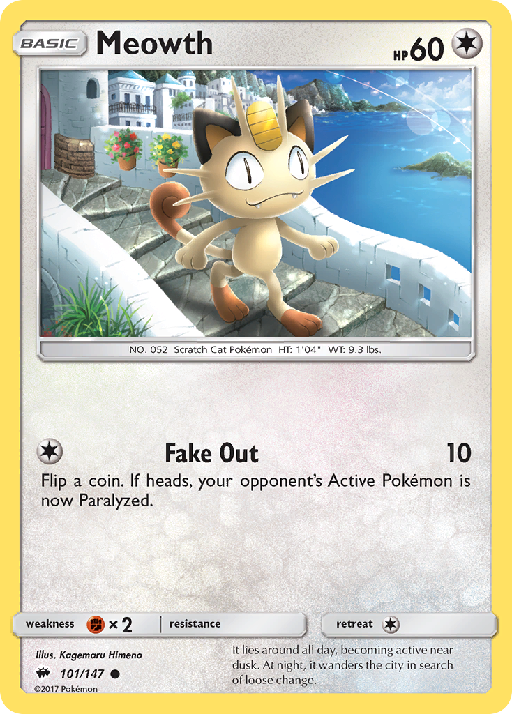 Meowth (101/147) [Sun & Moon: Burning Shadows] | Mega City Incorporated