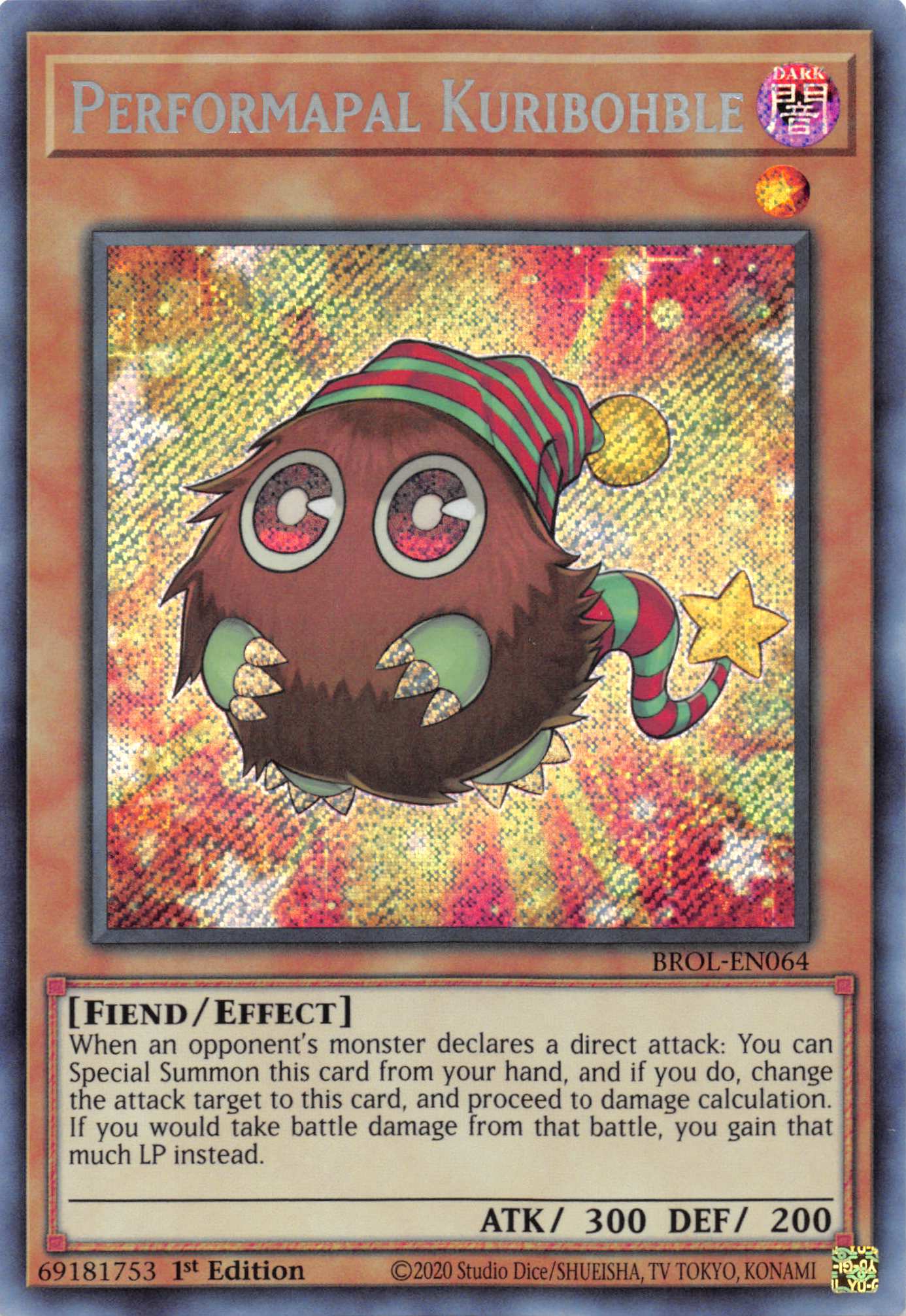 Performapal Kuribohble [BROL-EN064] Secret Rare | Mega City Incorporated