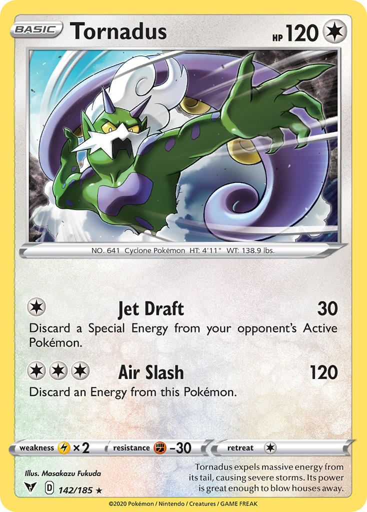 Tornadus (142/185) [Sword & Shield: Vivid Voltage] | Mega City Incorporated