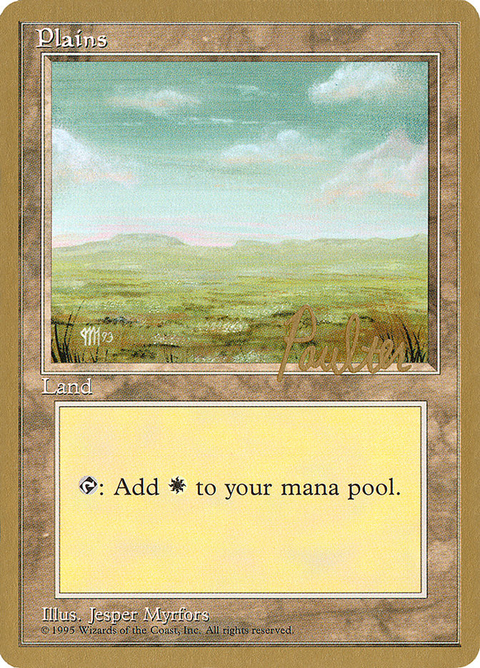 Plains (pp364) (Preston Poulter) [Pro Tour Collector Set] | Mega City Incorporated