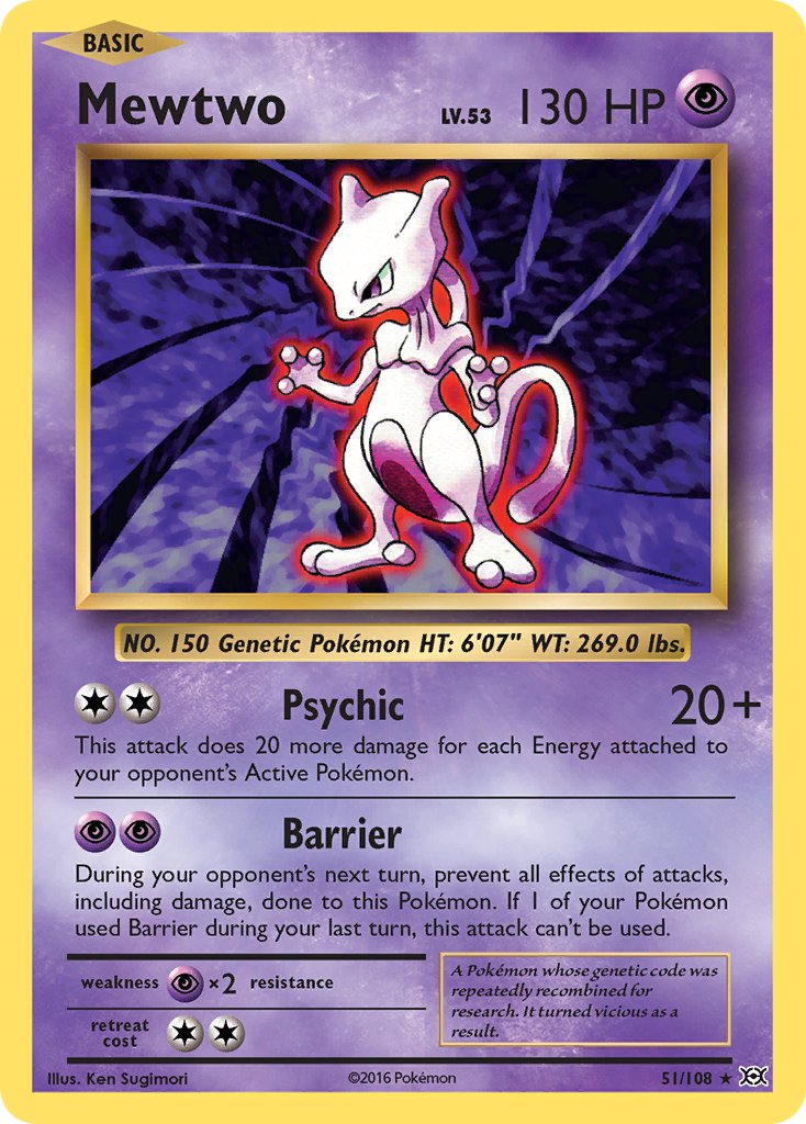 Mewtwo (51/108) (Theme Deck Exclusive) [XY: Evolutions] | Mega City Incorporated