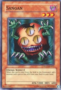 Sangan [DLG1-EN037] Super Rare | Mega City Incorporated