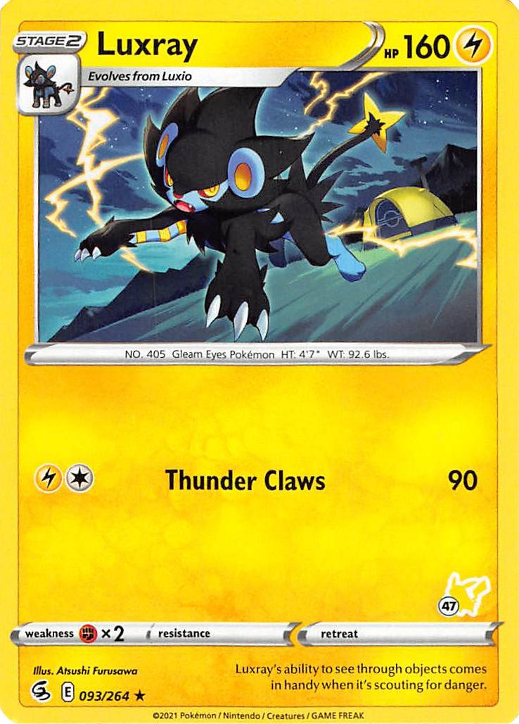 Luxray (093/264) (Pikachu Stamp #47) [Battle Academy 2022] | Mega City Incorporated