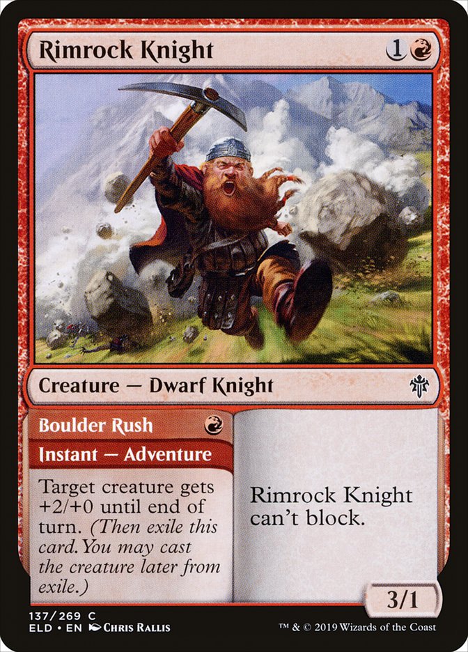 Rimrock Knight // Boulder Rush [Throne of Eldraine] | Mega City Incorporated