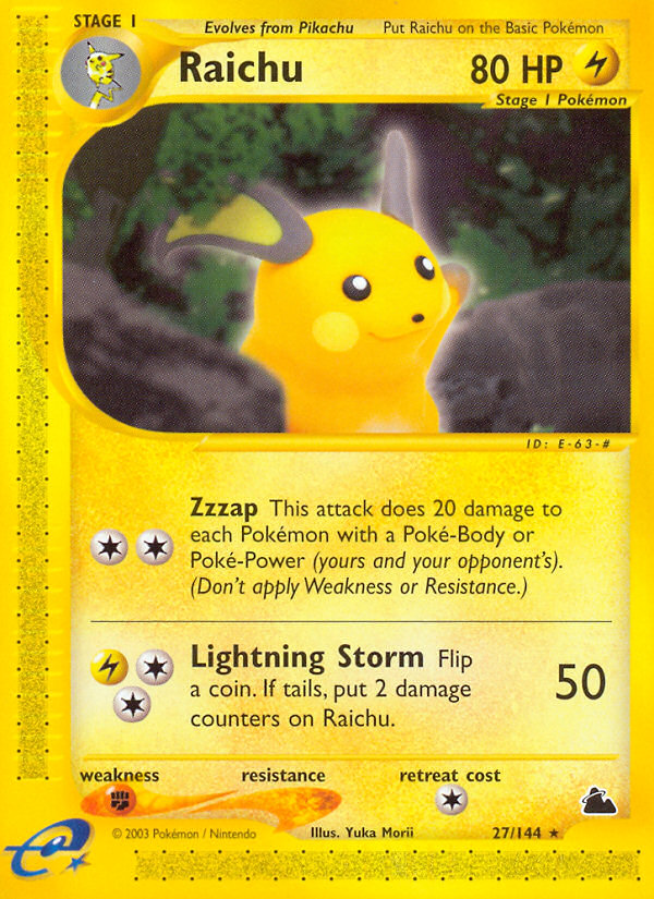 Raichu (27/144) [Skyridge] | Mega City Incorporated