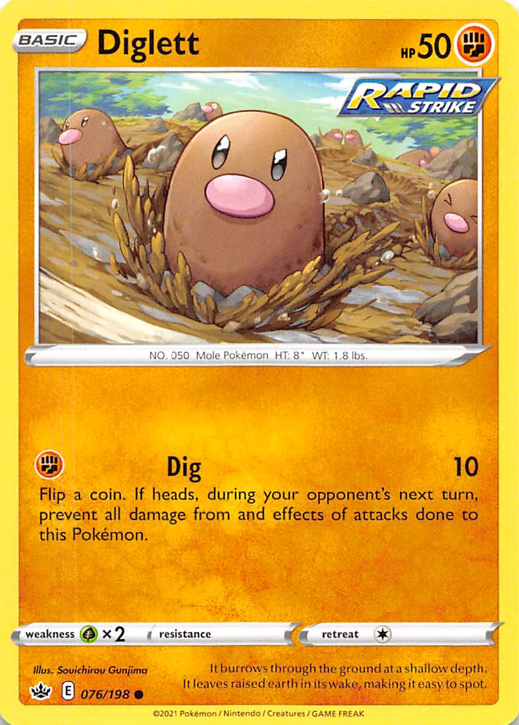 Diglett (076/198) [Sword & Shield: Chilling Reign] | Mega City Incorporated