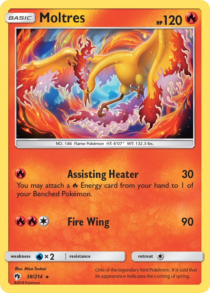 Moltres (38/214) (Let's Play, Eevee) Cracked Ice Holo) (Theme Deck Exclusive) [Sun & Moon: Lost Thunder] | Mega City Incorporated