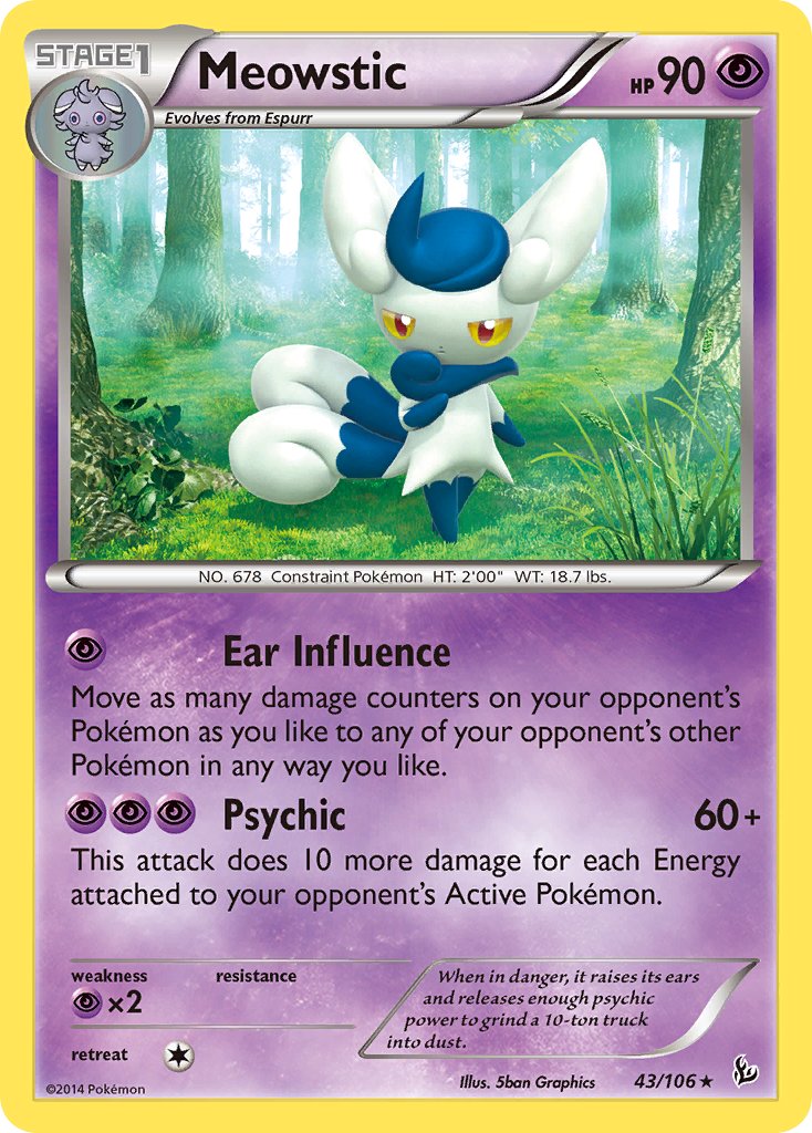 Meowstic (43/106) (Theme Deck Exclusive) [XY: Flashfire] | Mega City Incorporated