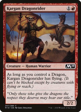 Kargan Dragonrider [Core Set 2019] | Mega City Incorporated