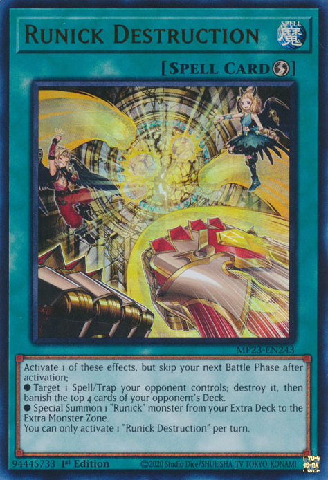 Runick Destruction [MP23-EN243] Ultra Rare | Mega City Incorporated