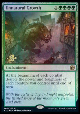 Unnatural Growth [Innistrad: Midnight Hunt Prerelease Promos] | Mega City Incorporated