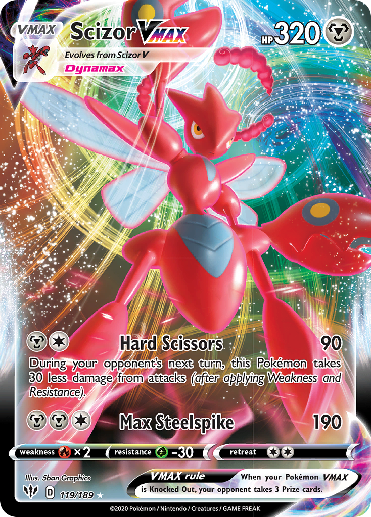 Scizor VMAX (119/189) [Sword & Shield: Darkness Ablaze] | Mega City Incorporated