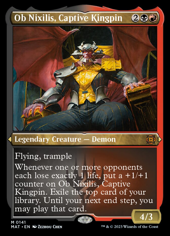 Ob Nixilis, Captive Kingpin (Foil Etched) [March of the Machine: The Aftermath] | Mega City Incorporated