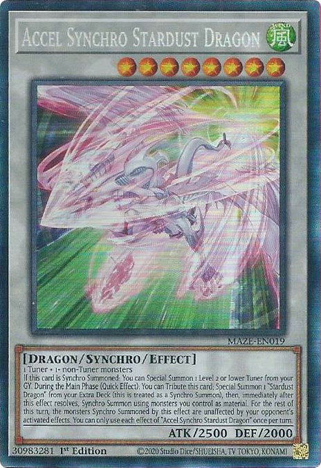 Accel Synchro Stardust Dragon [MAZE-EN019] Collector's Rare | Mega City Incorporated